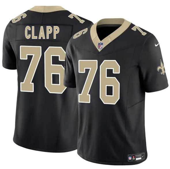 Men & Women & Youth New Orleans Saints #76 Will Clapp Black 2025 F.U.S.E. Vapor Limited Stitched Jersey->new orleans saints->NFL Jersey